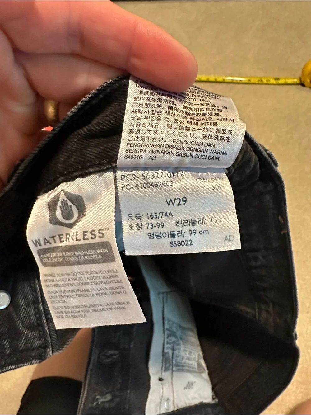 Levi's Black Frayed Denim Cutoff Shorts